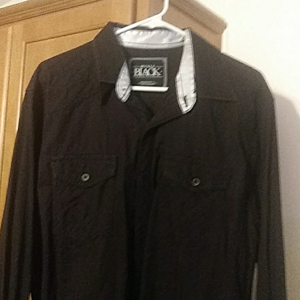 Buckle Black Mens shirt size Large
